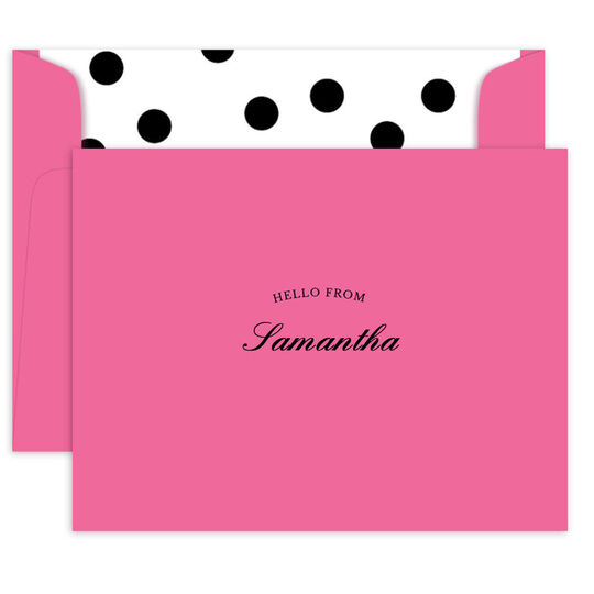 Hello Folded Note Cards - Raised Ink